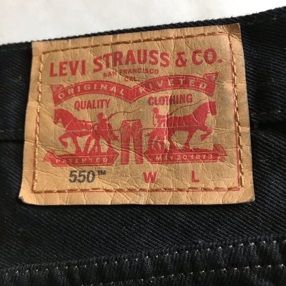 Levi's - Levi‎ Strauss & Co. 550 Jeans Men's Size 48x30 Black - Picture 4 of 6